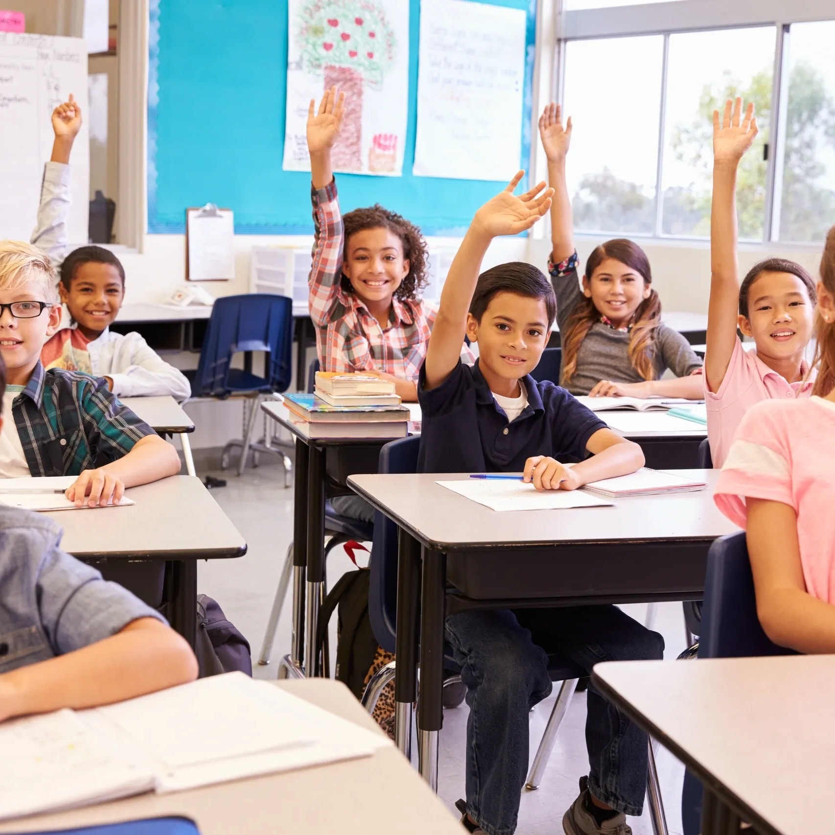 Students learning in a Jefferson Academy classroom