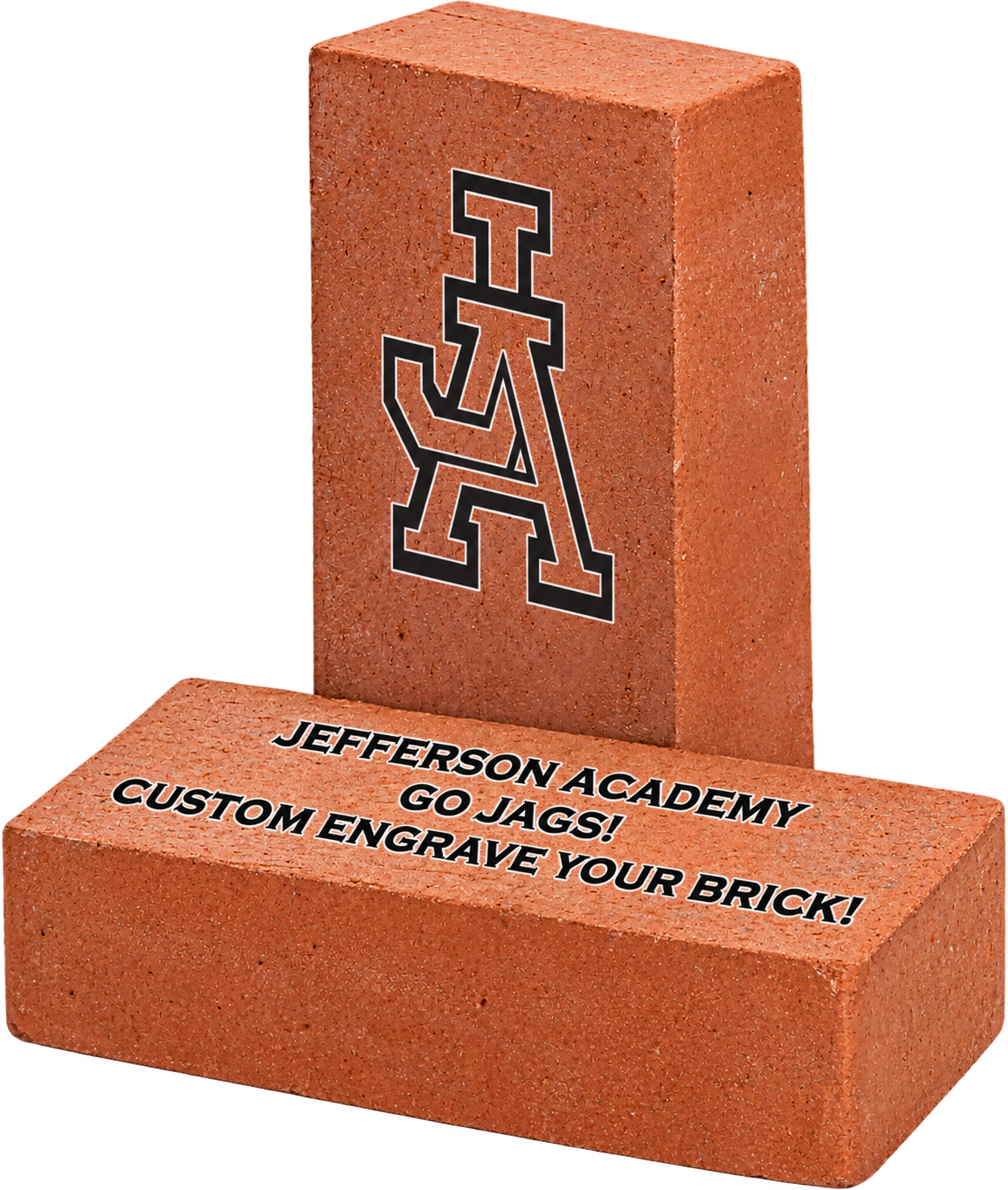 Custom engraved commemorative bricks — Jefferson Academy Go Jags